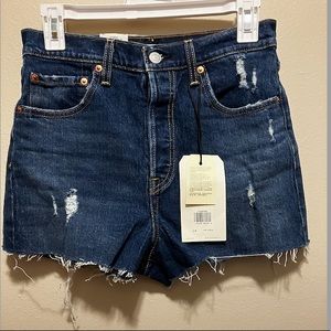 NWT, Super High Rise, Women’s Ribcage Shorts, Size 28, Dark Wash